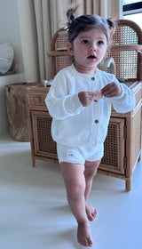 Tricot Cardigan and Short Set