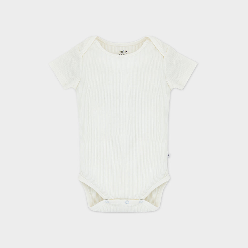 Panda Ribbed Short Sleeved Bodysuit