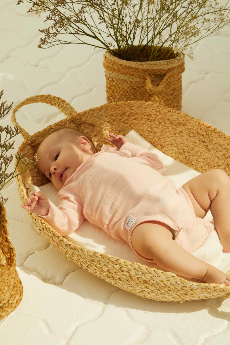 Long Sleeve Muslin Bodysuit