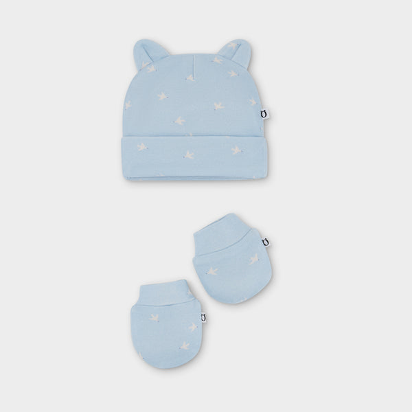 Panda Mittens and Hat Set For Boys