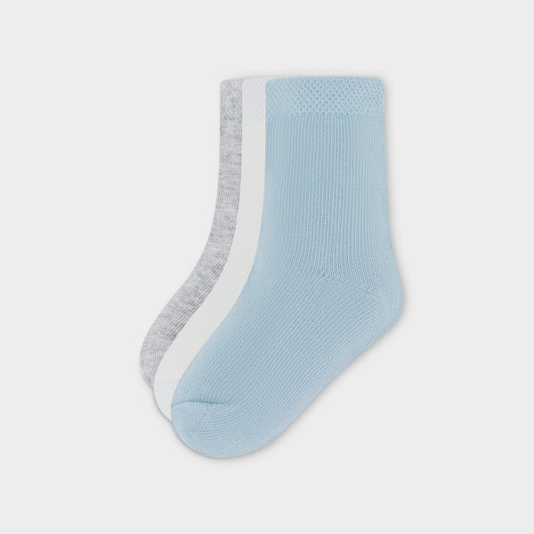 Essential Ribbed Knit Socks – Set of 3 for boys